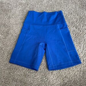 Aerie Offline Biker Athletic Shorts / cobalt blue / Small / with pockets